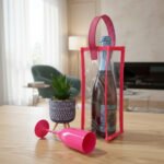 Porta Vinho em Cristal – Rosa Pink - Imagem 2