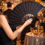 Kit 10 Leques Preto para Festas e Formaturas - Imagem 2