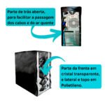 Kit Capa Para Teclado, Gabinete e Monitor 20″ 21″ 22" – Preto - Imagem 3