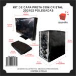 Kit Capa Para Teclado, Gabinete e Monitor 20″ 21″ 22" – Preto - Imagem 6