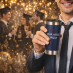 Kit com 10 Copos Térmicos Azul Escuro Personalizados - Imagem 2