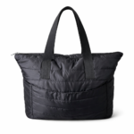 Bolsa Puffer Média com Bolsos Externos - Preta