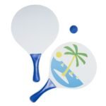 Kit Frescobol com 2 Raquetes e 1 Bolinha - Azul