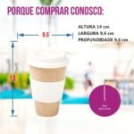 Copo Ecológico 450ml Reutilizável - Branco - Imagem 3