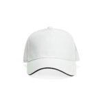 Boné Poliéster Aba Curva Com Tela - Branco